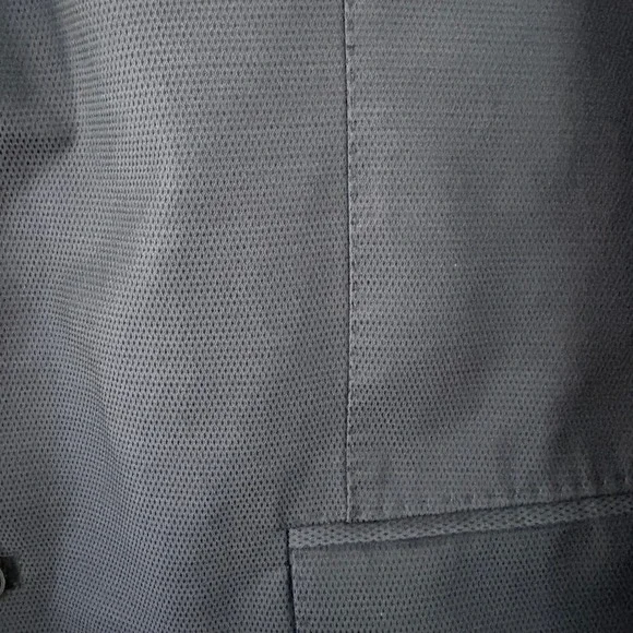 ZARA Man Blazer Jacket Dark Blue Textured 2‎ Button Sport Coat Men Size USA 42 - Picture 11 of 11